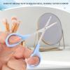 2 Pack Small Scissors 4 Inch Curved Eyebrow Beauty Stainless Steel Trimming Scissors for Eyelash Facial Nose Hair(Blue) view 4