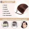KUYYFDS Clip In Bangs for Women, 9.8" Natural Silver Grey Air Bangs Hair Clip With Invisible Net - Breathable, Curlable, Cuttable, Washable view 3