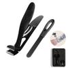 2024 German New Toenail Clippers for Thick Nails for Seniors, Angled Head Large Toe Nail for Men with Catcher, Heavy Duty Fingernail with Wide Opening Nail Cutter Women with Storage Box (Black Sets) view 1