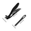 2024 German New Toenail Clippers for Thick Nails for Seniors, Angled Head Large Toe Nail for Men with Catcher, Heavy Duty Fingernail with Wide Opening Nail Cutter Women with Storage Box (Black Sets) view 2