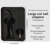 2024 German New Toenail Clippers for Thick Nails for Seniors, Angled Head Large Toe Nail for Men with Catcher, Heavy Duty Fingernail with Wide Opening Nail Cutter Women with Storage Box (Black Sets) view 3