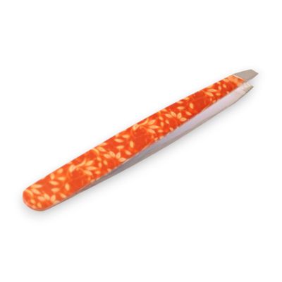 DreamCut Designer Tweezer - Stainless Steel - Precision Blades (Orange Floral)