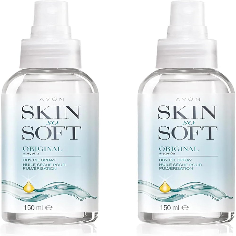 AVON SKIN SO SOFT Original Dry Oil Spray 5 fl.oz (Two Pack)
