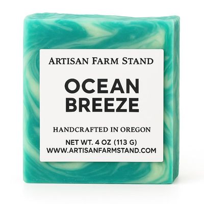 Artisan Farm Stand Ocean Breeze Handmade Soap, 4 oz, Green