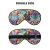 Cute Succulents Print Fashion Block Out Light Eye Mask 7.9X4 inch for Air Travel Full Night Sleeping view 2