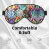 Cute Succulents Print Fashion Block Out Light Eye Mask 7.9X4 inch for Air Travel Full Night Sleeping view 3