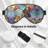 Cute Succulents Print Fashion Block Out Light Eye Mask 7.9X4 inch for Air Travel Full Night Sleeping view 4