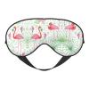 Floral Flamingo Botany Print Fashion Block Out Light Eye Mask 7.9X4 inch for Air Travel Full Night Sleeping view 1
