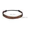 Lurrose 16 pcs Bohemian Hippie Adjustable Elastic Double Stranded Braided Leather Headbands Stranded Boho Accessories for Women view 2