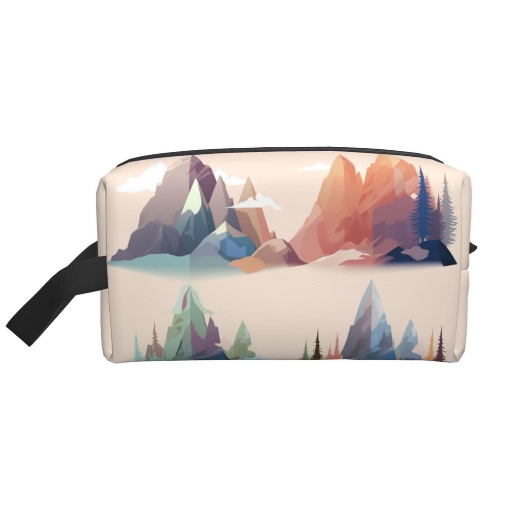 RLDOBOFE Toiletry Bag for Women Men Dopp Kit Travel Makeup Bag Make Up Organizers Cosmetic Bag Several Different Mountains Hanging Toiletry Bag Shaving Bag with Large Capacity for Travel