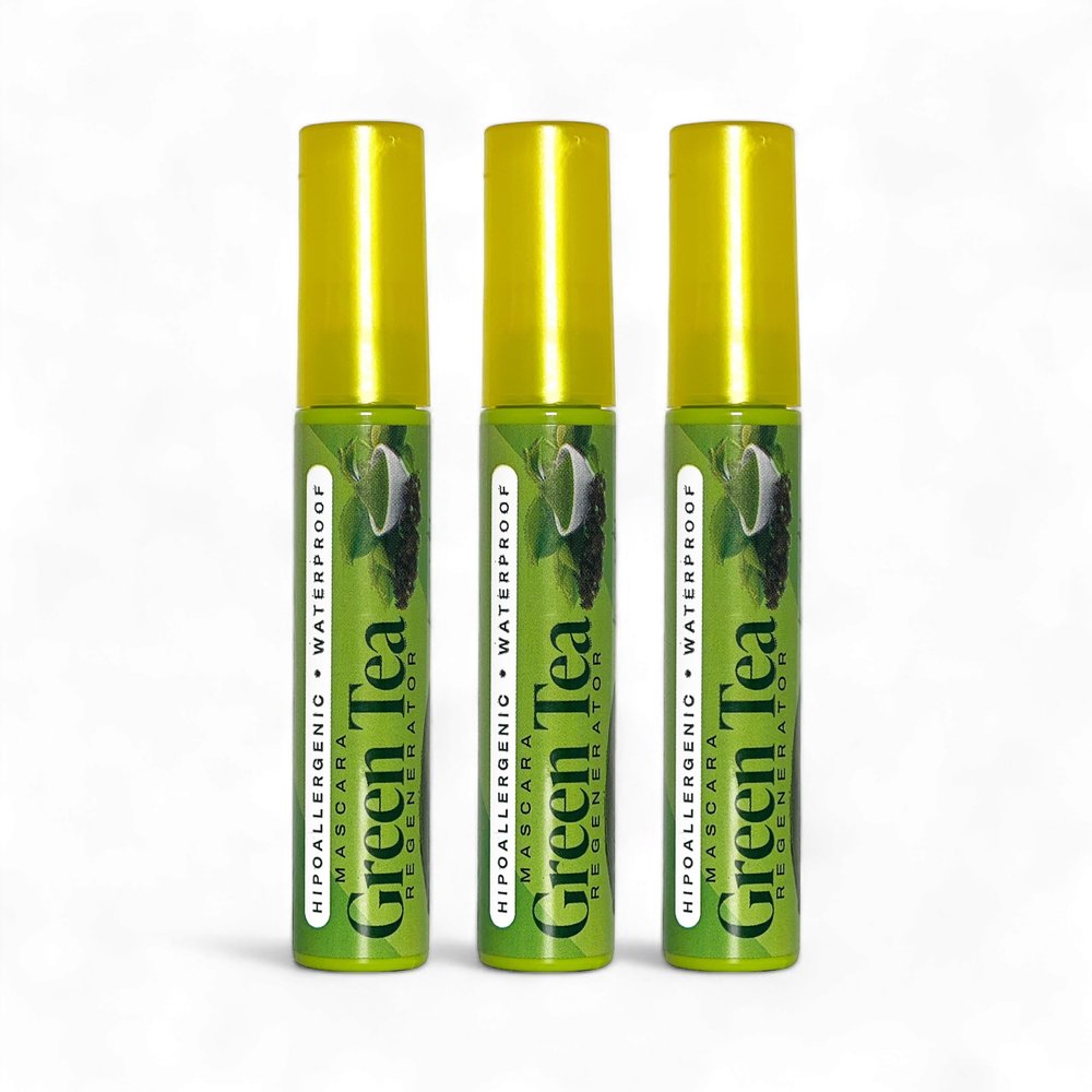 Clevone | Mascara Green Tea | Waterproof | Regenerator | High Volume | 3D Effect | | Hypoallergenic | 3 PACK