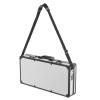 Barber Carrying Case, Stylist Tool Box Professional Salon Hair Cutting Grooming Kit Storage Organizer with Adjustable Shoulder Strap for Clippers, Scissors, Barber Supplies (White+Black) view 4
