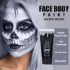 BOBISUKA Grey Face Body Paint, Water Based Face Painting for Art Theater Halloween Party Cosplay Clown SFX Makeup for Women Adults, Non-Toxic Washable view 4