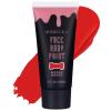 BOBISUKA Red Face Body Paint, Water Based Face Painting for Art Theater Halloween Party Cosplay Clown SFX Makeup for Women Adults, Non-Toxic Washable view 1
