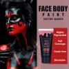 BOBISUKA Red Face Body Paint, Water Based Face Painting for Art Theater Halloween Party Cosplay Clown SFX Makeup for Women Adults, Non-Toxic Washable view 4