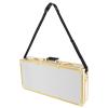 Barber Carrying Case, Stylist Tool Box Professional Salon Hair Cutting Grooming Kit Storage Organizer with Adjustable Shoulder Strap for Clippers, Scissors, Barber Supplies (White+Gold) view 3