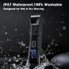 Zesuti 2-in-1 Manscape Trimmer for Men,Body & Groin Hair Trimmers for Men,Bikini Trimmer Women- Wet/Dry Electric Razors for Smooth No-Nick Shaving,IPX7 Waterproof Ball Shaver,LED Display,Black view 3