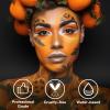 BOBISUKA Orange Face Body Paint, Water Based Face Painting for Art Theater Halloween Party Cosplay Clown SFX Makeup for Women Adults, Non-Toxic Washable view 3