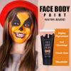 BOBISUKA Orange Face Body Paint, Water Based Face Painting for Art Theater Halloween Party Cosplay Clown SFX Makeup for Women Adults, Non-Toxic Washable view 4