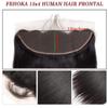 Brazilian HD Lace Frontal 8 Inch Straight 13x4 Human Hair Frontal Black Middle Part 100% Human Hair 13x4 Lace Frontal With Baby Hair (8 Inch, Black) view 2