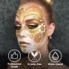 BOBISUKA Gold Face Body Paint, Water Based Face Painting for Art Theater Halloween Party Cosplay Clown SFX Makeup for Women Adults, Non-Toxic Washable view 3