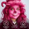BOBISUKA Pink Face Body Paint, Water Based Face Painting for Art Theater Halloween Party Cosplay Clown SFX Makeup for Women Adults, Non-Toxic Washable view 3