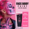BOBISUKA Pink Face Body Paint, Water Based Face Painting for Art Theater Halloween Party Cosplay Clown SFX Makeup for Women Adults, Non-Toxic Washable view 4