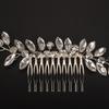 BERYUAN Bridal Full Rhinestone Hair Comb Teardrop Rhinestone Bridal Headpiece Crystal Rhinestone Hair Comb Silver Gold Wedding Hairpiece for Brides Bridesmaid (silver) view 4