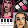 Afflano Goth Pink Eyeshadow Palette, Black Silver Pink Smokey Eyes Makeup Eyeshadow Pallet With Mirror, for Goth Girls Women Long Lasting Daily Valentine makeup, Emo Halloween Clown SFX Gothic Looks view 3
