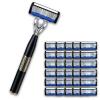 Upgrade 7-Blade Razor for Men, Razor Handle & 3 Razor Blade Refills, Dual Lubrication and Precision Trimmer, for a More Comfortable Shave (1 Razor + 30 Blade Refills) view 1