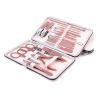 18-Piece Stainless Steel Nail Clipper Set with Polishing Files, Cuticle Pusher & Storage Case Manicure Pedicure Kit for Men and Women, Eyebrow Care Tools Compatible with Nail Types view 1