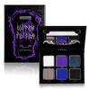 Afflano Goth Eyeshadow Palette Purple Blue, Multichrome Chrome Blue Purple Matte Black White Grey Dark Eye Shade, Gothic Halloween Makeup Eye Shadow Pallet for Joker Clown Cosplay SFX Makeup Costume view 1