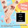 Funstudio Custom Tattoos Temporary with Face Name Personalized Love Hearts Tattoos Gifts for Adult Women Men Lover Girlfriend Boyfriend Wedding,1 Set of 15 Pieces view 2