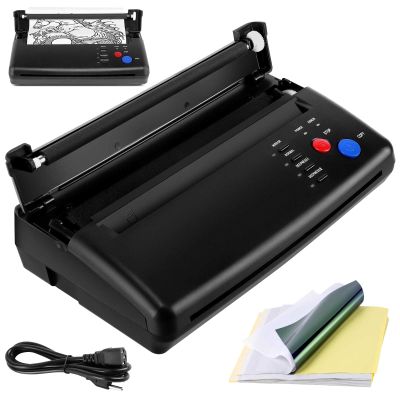 Tattoo Transfer Stencil Machine Copier Printer with 20PCS Tattoo Transfer Papers Thermal Tattoo Kit Copier PrinterBlack