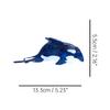 Funny Tiger Whale Hair Clips,Cellulose Acetate Hair Clips,Big Claw Clips for Girl,Hair Accessories,Royal Blue view 2