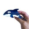Funny Tiger Whale Hair Clips,Cellulose Acetate Hair Clips,Big Claw Clips for Girl,Hair Accessories,Royal Blue view 3