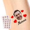 Funstudio Custom Temporary Tattoos with Face Name Make Your Own Temporary Tattoos with Hearts for Adults Women Men Personalized Tattoos for Birthday Wedding Bachelorette Party,1 Set of 15 Pieces view 1