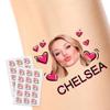 Funstudio Custom Temporary Tattoos with Face Name Make Your Own Temporary Tattoos with Hearts for Adults Women Men Personalized Tattoos for Birthday Wedding Bachelorette Party,1 Set of 15 Pieces view 1