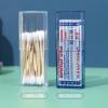 4 Pcs Cotton Swab Holder Mini Travel Swab Box for Makeup Sponge Hair Ties Floss Cosmetics Makeup Bedroom (Blue) view 3