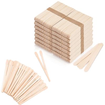 EWVVSS 2400 Pieces Large & Small Wooden Wax Sticks, 6-Inch & 3.5-Inch Eyebrow Waxing Sticks