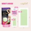 72 Count Brazilian Wax Strips for Smooth Skin, 24 Facial Wax Strips, 48 Body Wax Strips, 12 Calming Oil Wipes Women and Men Hair Removal Waxing Kit for Face, Underarms, Bikini, Legs - Green Strips view 3