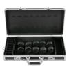 Barber Carrying Case with Two Combination Locks and Adjustable Shoulder Strap,Hairdresser Tool Box Organizer Traveling Case,Portable Travel Barber Suitcase for Hair Stylist Pet Groomer (Silver) view 1