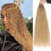 ZRQ Pre looped Micro Brazilian Braids Curly Crochet Hair 24 inch Water Wave Crochet Hair Afro Kinky Curly Blonde Braiding Hair Extensions Deep Wave Synthetic Crochet Hair For Women view 1
