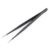 Jkjhbhged Nail Art Rhinestones Eyelashes Extension Straight & Curved Tweezers Tool Set-Black view 4