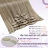 LaaVoo Clip in Hair Extensions Blonde Real Human Hair Clip in Extensions Dark Ash Blonde Highlights Light Blonde Clip on Hair Extension Human Hair 24 Inch 7pcs 150g view 3