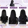 LaaVoo Clip in Hair Extensions Blonde Real Human Hair Clip in Extensions Dark Ash Blonde Highlights Light Blonde Clip on Hair Extension Human Hair 24 Inch 7pcs 150g view 4