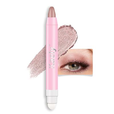 1Pcs Mauve taupe Shimmer Cream Eye Shadow Brightener Sticks for Eyes Waterproof Pigmented, Double Ended Cream Eyeshadow Stick Pencil Pen with Applicator, Eye Shadow Palette Highlighter Makeup 36