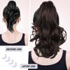 1PC Ponytail Extension for Women Curly Ponytail Extension 10in Curly Multi-layer Clip On Drawstring Ponytail Natural Breathable Shaggy Medium Length Washable Fake Ponytail for Hairstyling, Dark . view 2