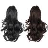 1PC Ponytail Extension for Women Curly Ponytail Extension 10in Curly Multi-layer Clip On Drawstring Ponytail Natural Breathable Shaggy Medium Length Washable Fake Ponytail for Hairstyling, Dark . view 4