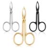 3Pcs Precision Scissor Tweezers, Eyebrow Tweezers with Scissor Handles, Pinzas Para Cejas for Women Facial Hair and Eyebrow Care(Gold, Silver, Black) view 1